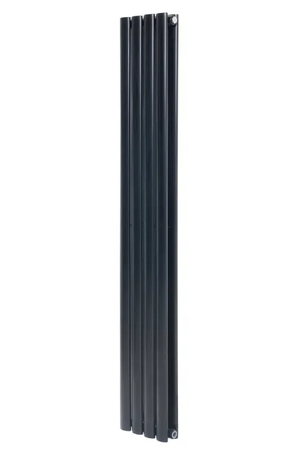 Вертикальный дизайнерский радиатор отопления ARTTIDESIGN Rimini II 4/1800/236/50 черный матовый
